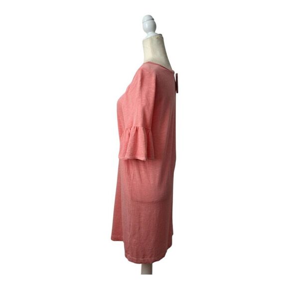 Splendid Women's Flutter Shor Sleeve Salmon Pink Cotton Short Vacation Dress S - Picture 5 of 9